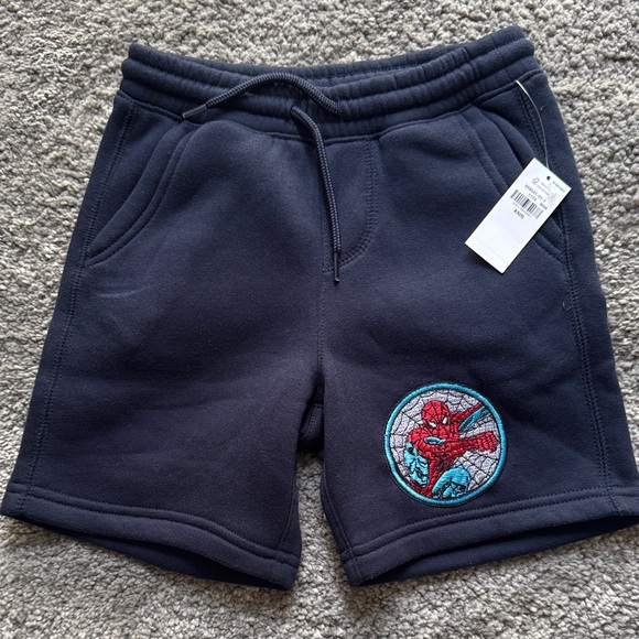 Old Navy Kids Navy Shorts with Spider Patch - Picture 1 of 3